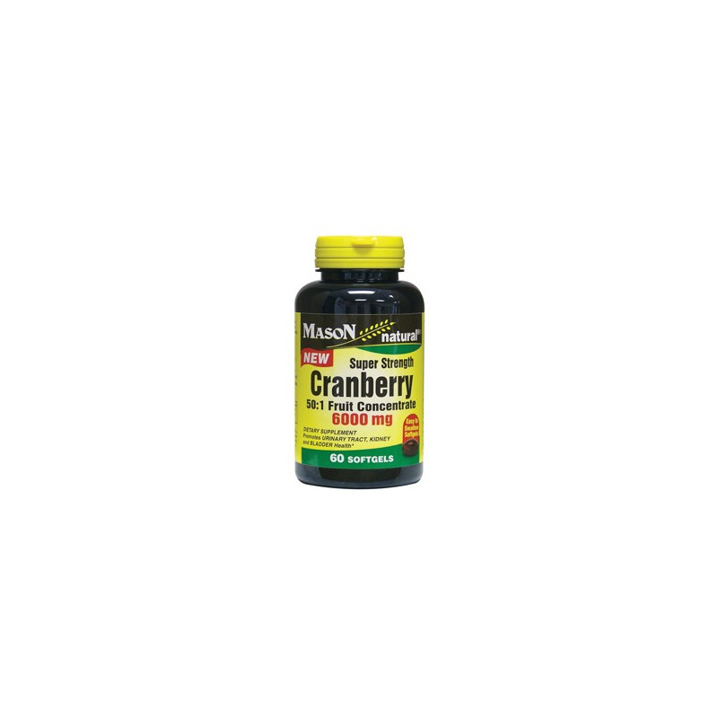 CRANBERRY SUPER STRENGTH 50:1 FRUIT CONCENTRATE 6000MG SOFTGELS