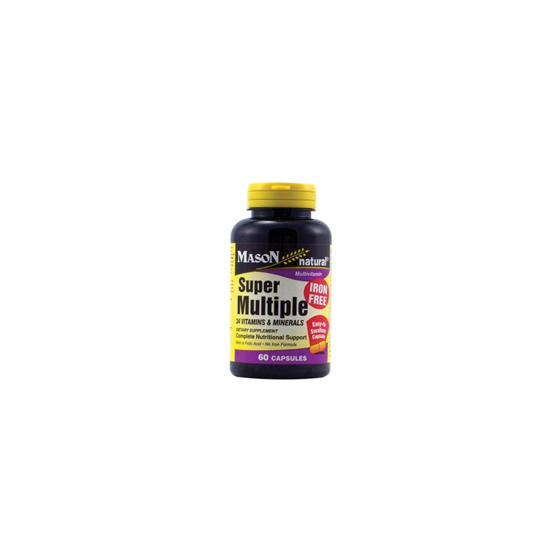 SUPER MULTIPLE 34 VITAMINS & MINERALS, IRON FREE CAPSULES