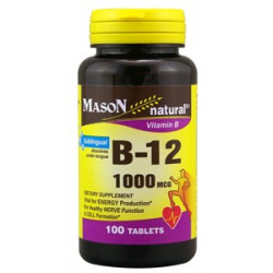 B 12 1000MCG "DISSOLVES UNDER TONGUE" TABLETS